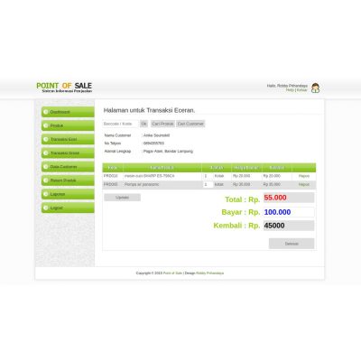 Aplikasi
  Penjualan Minimarket Grosir + Eceran